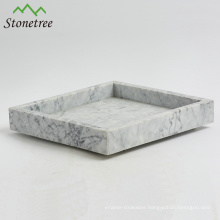 Elegant natural carrara marble tray with popular design